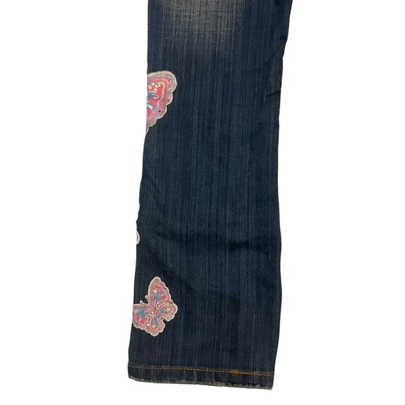 Children’s Place Bootleg Butterfly Jeweled Jeans NWT Size 6 Denim - Picture 6 of 14